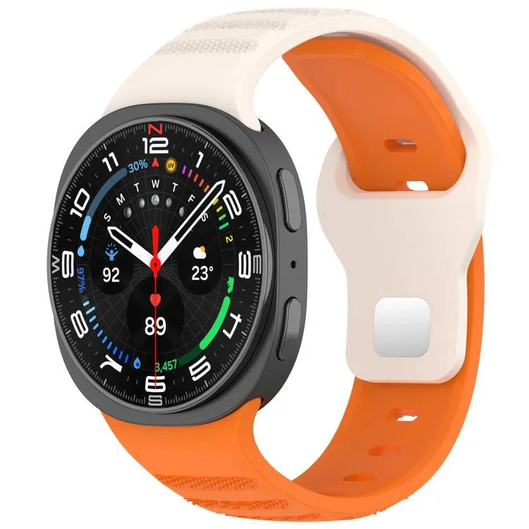 Bracelet de montre en silicone à boucle à clous argentés avec points ronds xDfind, pour Samsung Galaxy Watch Ultra/Ultra 2025, pour Samsung Galaxy Watch8/8 Classic