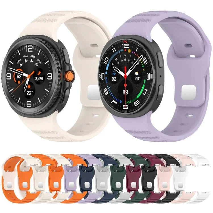 Bracelet de montre en silicone à boucle à clous argentés avec points ronds xDfind, pour Samsung Galaxy Watch Ultra/Ultra 2025, pour Samsung Galaxy Watch8/8 Classic