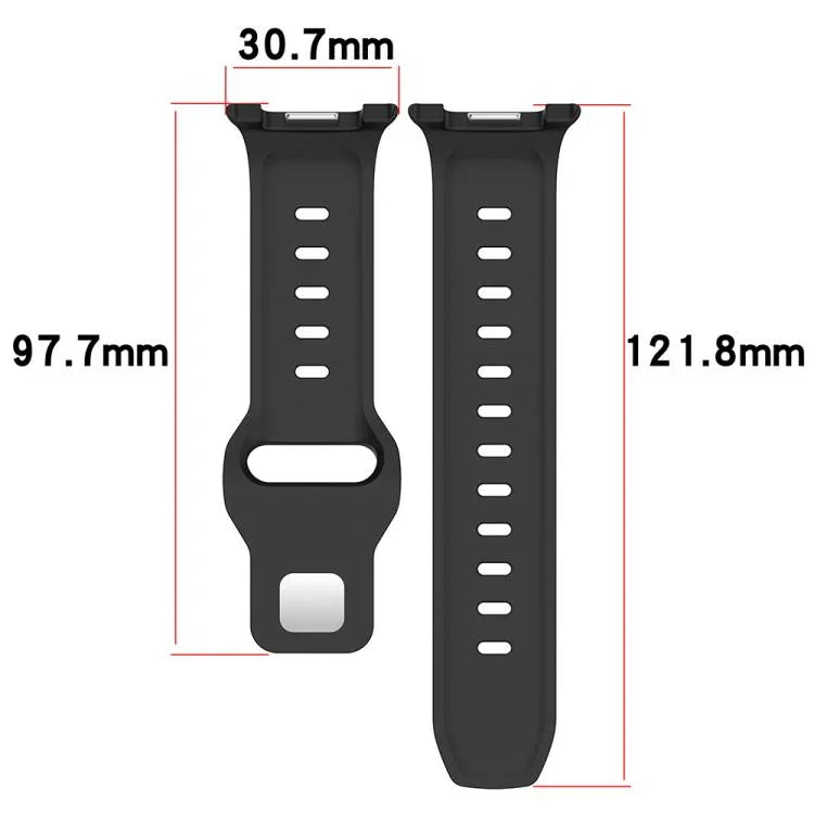 Bracelet de montre en silicone à boucle à clous argentés avec points ronds xDfind, pour Samsung Galaxy Watch Ultra/Ultra 2025, pour Samsung Galaxy Watch8/8 Classic