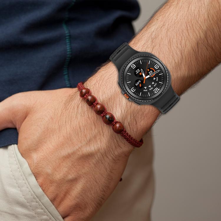 Bracelet de montre en silicone à boucle à clous argentés avec points ronds xDfind, pour Samsung Galaxy Watch Ultra/Ultra 2025, pour Samsung Galaxy Watch8/8 Classic