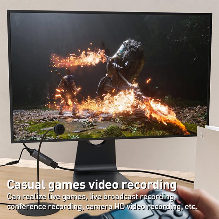 Carte de capture vidéo HD U2 4K 30Hz HDMI vers Type-C avec mixeur micro