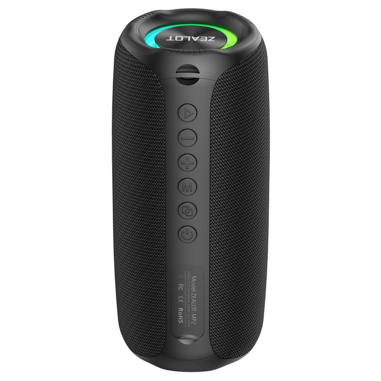 Zealot MP2 20W Portable Outdoor RGB Bluetooth Speaker, without Microphone(Blue), without Microphone(Camouflage), without Microphone(Black)