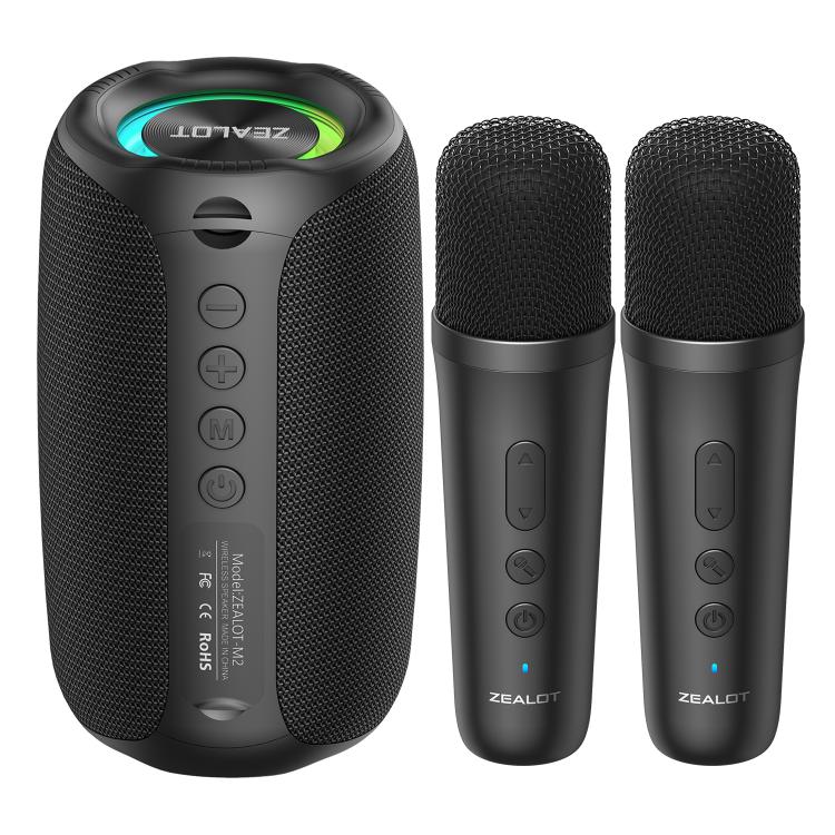 Enceinte Bluetooth portable extérieure RGB Zealot M2 8W, avec 2 micros, avec 1 micro
