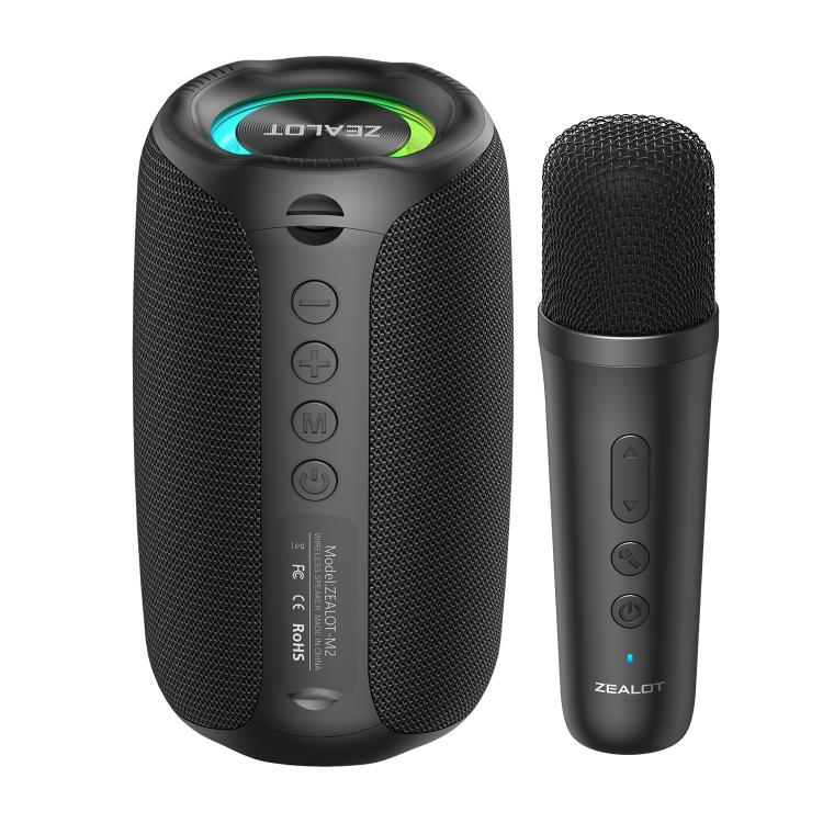 Enceinte Bluetooth portable extérieure RGB Zealot M2 8W, avec 2 micros, avec 1 micro