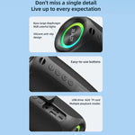 Enceinte Bluetooth portable extérieure RGB Zealot M2 8W, avec 2 micros, avec 1 micro