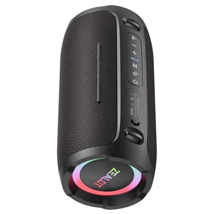 Enceinte Bluetooth portable extérieure RGB Zealot S76 50W, avec 2 micros, avec 1 micro, sans micro