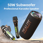 Enceinte Bluetooth portable extérieure RGB Zealot S76 50W, avec 2 micros, avec 1 micro, sans micro