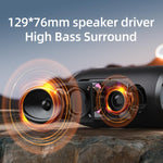 Enceinte Bluetooth portable extérieure RGB Zealot S76 50W, avec 2 micros, avec 1 micro, sans micro