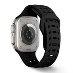 Shark Texture Holes Silicone Watch Band, For Apple Watch 46mm / 49mm / 45mm / 44mm
