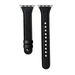 Bracelet de montre xDfind en cuir véritable à double anneau et rivet unique, compatible avec Apple Watch 42/44/45/46/49 mm et Apple Watch 38/40/41/S10 42 mm.