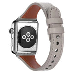 Bracelet de montre xDfind en cuir véritable à double anneau et rivet unique, compatible avec Apple Watch 42/44/45/46/49 mm et Apple Watch 38/40/41/S10 42 mm.