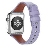 Bracelet de montre xDfind en cuir véritable à double anneau et rivet unique, compatible avec Apple Watch 42/44/45/46/49 mm et Apple Watch 38/40/41/S10 42 mm.