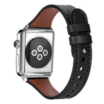 Bracelet de montre xDfind en cuir véritable à double anneau et rivet unique, compatible avec Apple Watch 42/44/45/46/49 mm et Apple Watch 38/40/41/S10 42 mm.