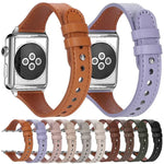 Bracelet de montre xDfind en cuir véritable à double anneau et rivet unique, compatible avec Apple Watch 42/44/45/46/49 mm et Apple Watch 38/40/41/S10 42 mm.
