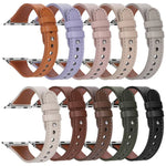 Bracelet de montre xDfind en cuir véritable à double anneau et rivet unique, compatible avec Apple Watch 42/44/45/46/49 mm et Apple Watch 38/40/41/S10 42 mm.