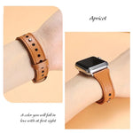 Bracelet de montre xDfind en cuir véritable à double anneau et rivet unique, compatible avec Apple Watch 42/44/45/46/49 mm et Apple Watch 38/40/41/S10 42 mm.