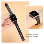 Bracelet de montre xDfind en cuir véritable à double anneau et rivet unique, compatible avec Apple Watch 42/44/45/46/49 mm et Apple Watch 38/40/41/S10 42 mm.