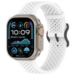 Bracelet de montre en silicone respirant xDfind, compatible avec Apple Watch 42/44/45/46/49 mm et Apple Watch 38/40/41/S10 42 mm.
