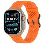 Bracelet de montre en silicone respirant xDfind, compatible avec Apple Watch 42/44/45/46/49 mm et Apple Watch 38/40/41/S10 42 mm.