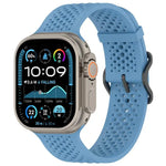 Bracelet de montre en silicone respirant xDfind, compatible avec Apple Watch 42/44/45/46/49 mm et Apple Watch 38/40/41/S10 42 mm.