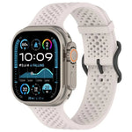 Bracelet de montre en silicone respirant xDfind, compatible avec Apple Watch 42/44/45/46/49 mm et Apple Watch 38/40/41/S10 42 mm.