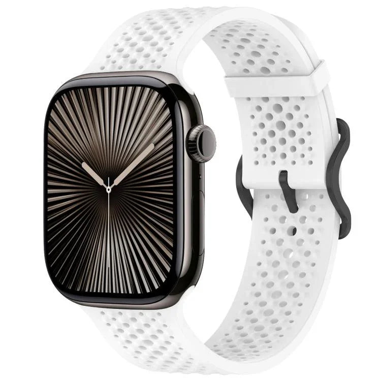 Bracelet de montre en silicone respirant xDfind, compatible avec Apple Watch 42/44/45/46/49 mm et Apple Watch 38/40/41/S10 42 mm.