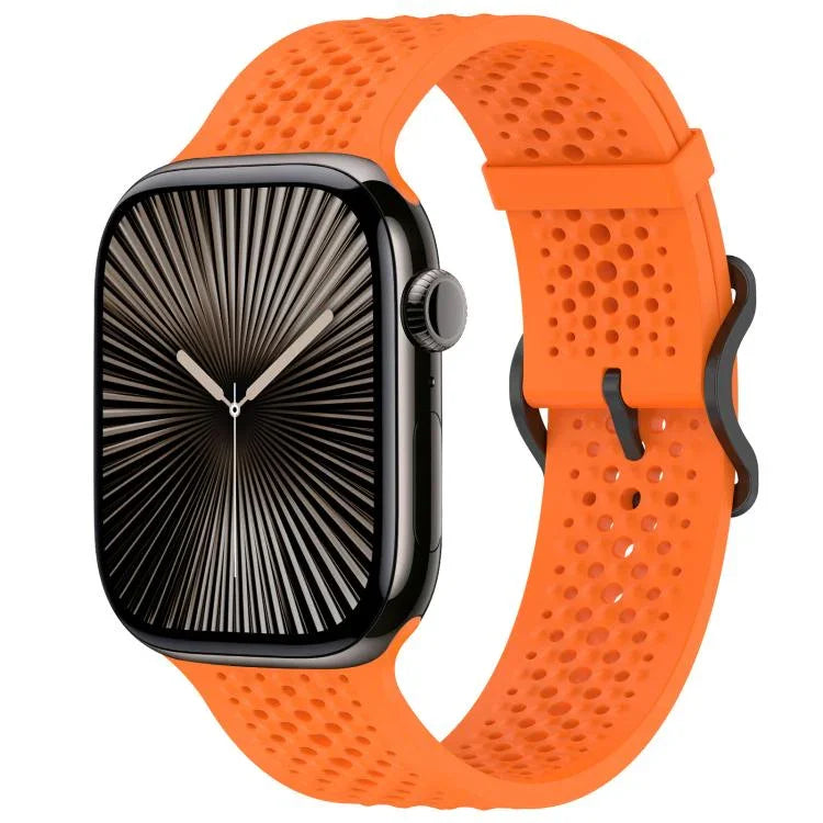 Bracelet de montre en silicone respirant xDfind, compatible avec Apple Watch 42/44/45/46/49 mm et Apple Watch 38/40/41/S10 42 mm.
