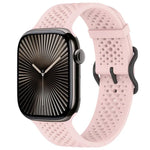 Bracelet de montre en silicone respirant xDfind, compatible avec Apple Watch 42/44/45/46/49 mm et Apple Watch 38/40/41/S10 42 mm.