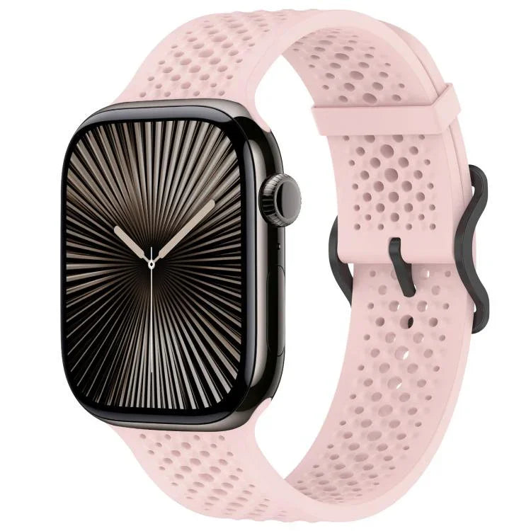 Bracelet de montre en silicone respirant xDfind, compatible avec Apple Watch 42/44/45/46/49 mm et Apple Watch 38/40/41/S10 42 mm.