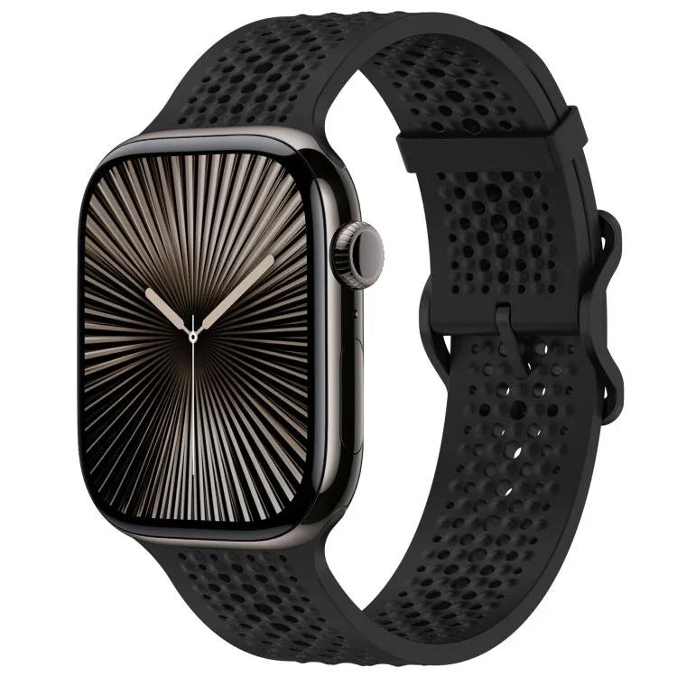 Bracelet de montre en silicone respirant xDfind, compatible avec Apple Watch 42/44/45/46/49 mm et Apple Watch 38/40/41/S10 42 mm.