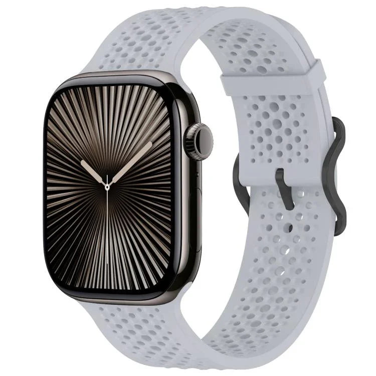 Bracelet de montre en silicone respirant xDfind, compatible avec Apple Watch 42/44/45/46/49 mm et Apple Watch 38/40/41/S10 42 mm.