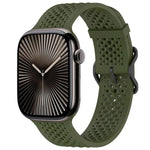 Bracelet de montre en silicone respirant xDfind, compatible avec Apple Watch 42/44/45/46/49 mm et Apple Watch 38/40/41/S10 42 mm.
