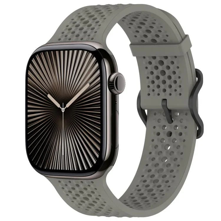 Bracelet de montre en silicone respirant xDfind, compatible avec Apple Watch 42/44/45/46/49 mm et Apple Watch 38/40/41/S10 42 mm.