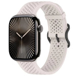 Bracelet de montre en silicone respirant xDfind, compatible avec Apple Watch 42/44/45/46/49 mm et Apple Watch 38/40/41/S10 42 mm.