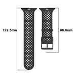Bracelet de montre en silicone respirant xDfind, compatible avec Apple Watch 42/44/45/46/49 mm et Apple Watch 38/40/41/S10 42 mm.
