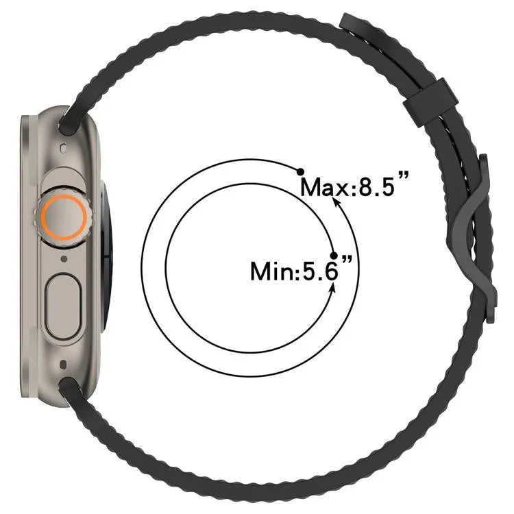 Bracelet de montre en silicone respirant xDfind, compatible avec Apple Watch 42/44/45/46/49 mm et Apple Watch 38/40/41/S10 42 mm.