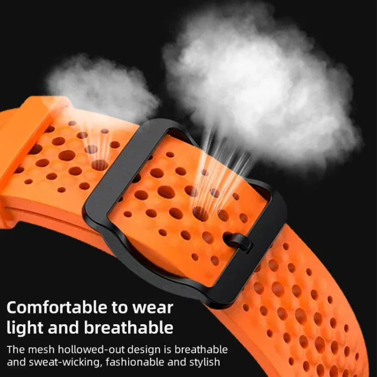Bracelet de montre en silicone respirant xDfind, compatible avec Apple Watch 42/44/45/46/49 mm et Apple Watch 38/40/41/S10 42 mm.