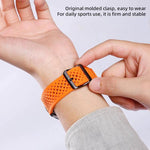 Bracelet de montre en silicone respirant xDfind, compatible avec Apple Watch 42/44/45/46/49 mm et Apple Watch 38/40/41/S10 42 mm.