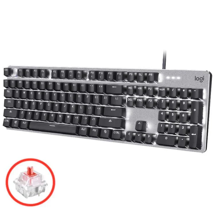 Clavier mécanique filaire Logitech K845 rétroéclairé, longueur de câble : 1,8 m, axe Longhua marron, axe Longhua rouge
