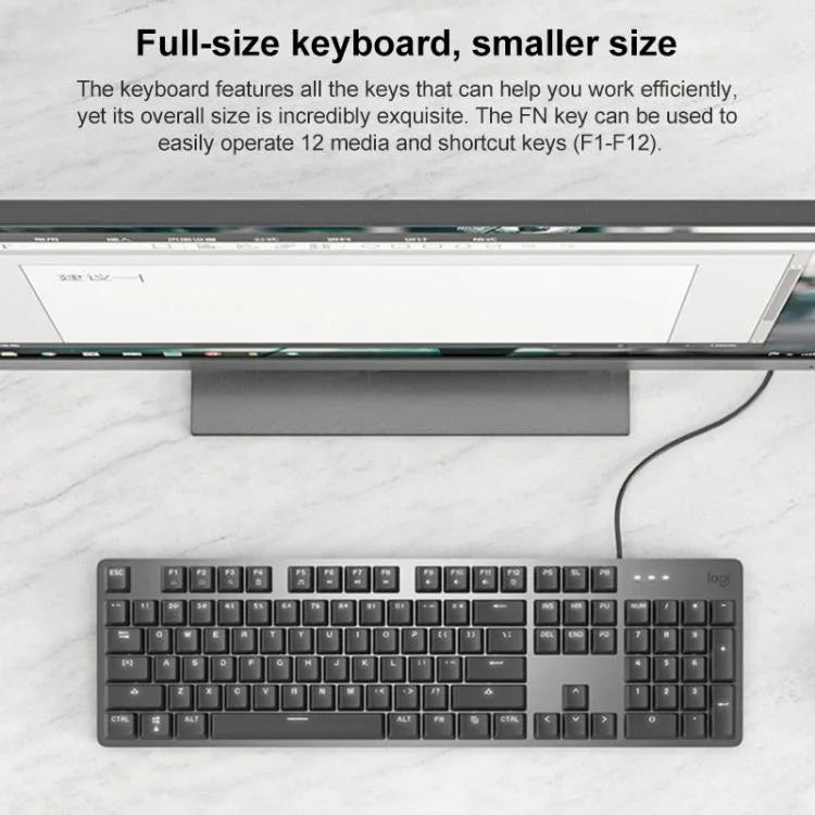 Clavier mécanique filaire Logitech K845 rétroéclairé, longueur de câble : 1,8 m, axe Longhua marron, axe Longhua rouge
