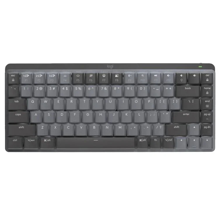 Clavier mécanique compact sans fil Bluetooth Logitech MX Mini rétroéclairé, axe Tea, axe bleu