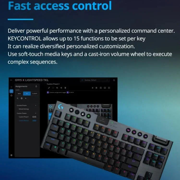 Clavier de jeu Logitech G915 X LIGHTSPEED TKL profil bas