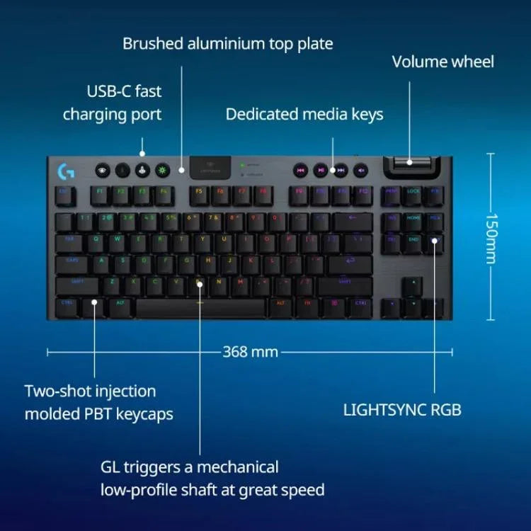 Clavier de jeu Logitech G915 X LIGHTSPEED TKL profil bas