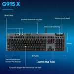 Clavier de jeu filaire Logitech G915 X profil bas