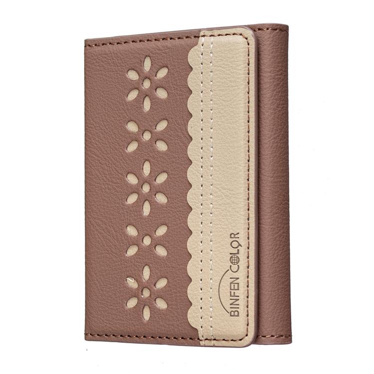 BFK25 BINFEN Fleurs Colorées Magsafe Sac de Cartes Magnétique en Cuir