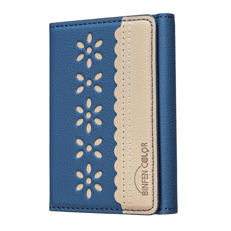 BFK25 BINFEN Fleurs Colorées Magsafe Sac de Cartes Magnétique en Cuir