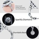 Bracelet de montre xDfind Twist en métal et diamants, compatible avec Apple Watch 42/44/45/46/49 mm et Apple Watch 38/40/41/S10 42 mm.