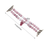 Bracelet de montre à perles en pierre œil de chat, compatible avec Apple Watch 46 mm / 49 mm / 45 mm / 44 mm et Apple Watch 42 mm / 41 mm / 40 mm / 38 mm