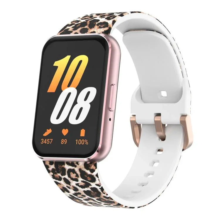 Bracelet de montre en silicone imprimé avec boucle dorée xDfind, pour Samsung Galaxy Fit3
