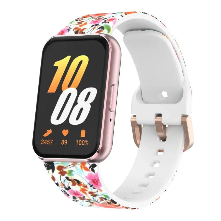 Bracelet de montre en silicone imprimé avec boucle dorée xDfind, pour Samsung Galaxy Fit3